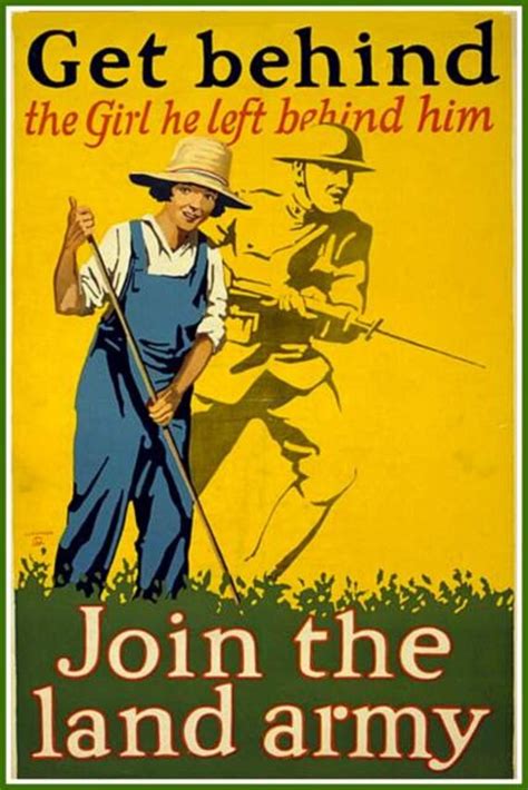 Art Print Womens Land Army Poster 1914 18 Ww1 Print 8 X 10 Etsy