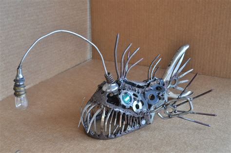 Metal Art Angler Fish Sculpture Metal Art Metal Art Sculpture
