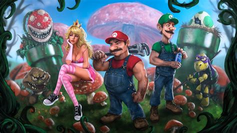 Kappa Super Mario Bros Mario Piranha Plant Luigi Princess Peach