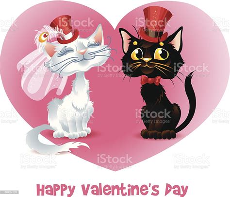 Love Black And White Cat Stock Illustration Download Image Now