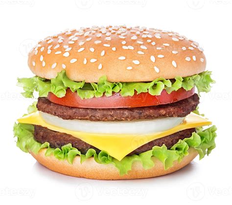 Hamburger Isolated On White Background 763553 Stock Photo At Vecteezy
