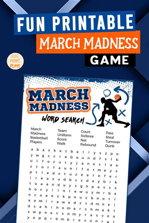 March Madness Word Search 2022 Ncaa Basketball Tournament Etsy Ncaa