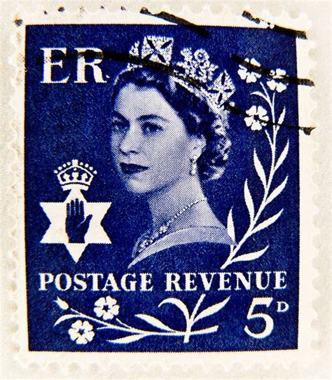 Stamp Wilding 5d 5p Blue North Ireland Regionalstamp Postage Revenue E