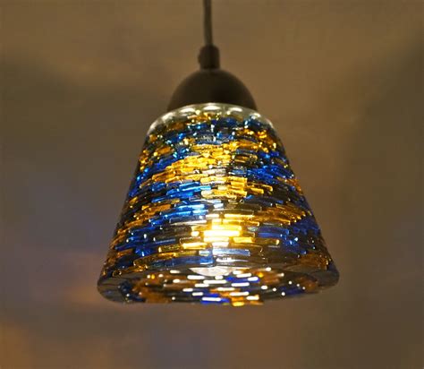 Fused Glass Pendant Light By Lj Glass Designs Glass Pendant Light Fused Glass Pendant