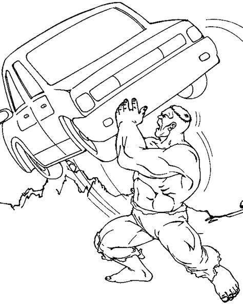 All images found here are believed to be in the public domain. Hulk Car Lift | Hulk coloring pages, Avengers coloring ...