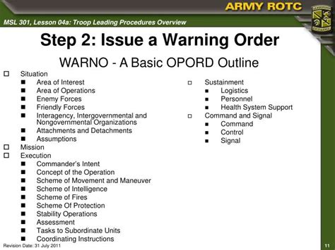 troop leading procedures overview powerpoint
