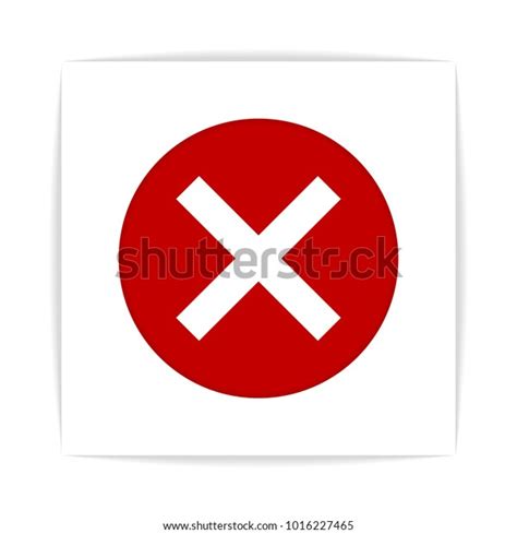 Delete Sign Red Circle X Icon Stock Vector Royalty Free 1016227465