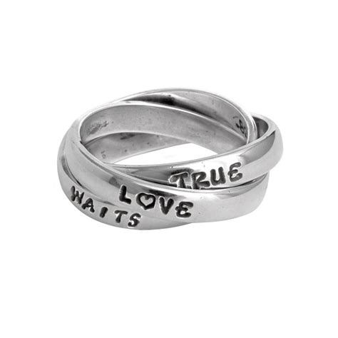 Purity Ring For Girls Personalized Triple Band Purity Ring