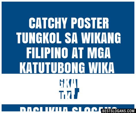 100 Catchy Poster Tungkol Sa Wikang Filipino At Mga Katutubong Wika