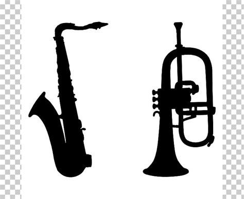 Mellophone Saxophone Silhouette Trumpet Png Clipart Alto Saxophone