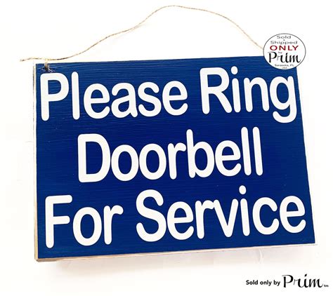 10x8 Please Ring Doorbell For Service Custom Wood Sign Etsy