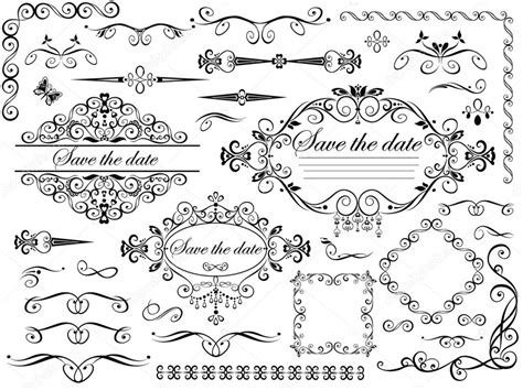 Vintage Wedding Design Elements Stock Vector Image By ©antonovaolena