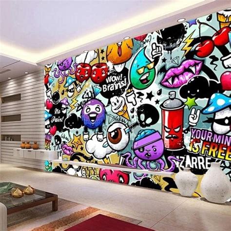 Modern Creative Art Graffiti Wall Mural Custom Sizes Available