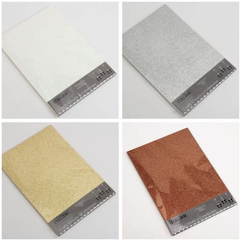 Glitter Card A4 250gsm Non Shed Cardstock 25 Colours Etsy