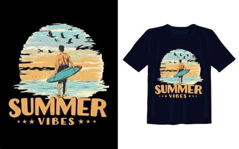 premium vector summer tshirt design vector illustration