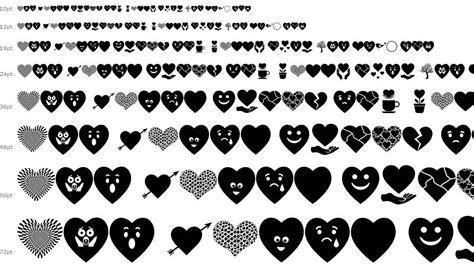 Font Hearts Love Font By Elharrak Fontriver