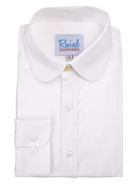 Revival Authentic 1920s30s40s Style White Club Collar Shirt Etsy Uk