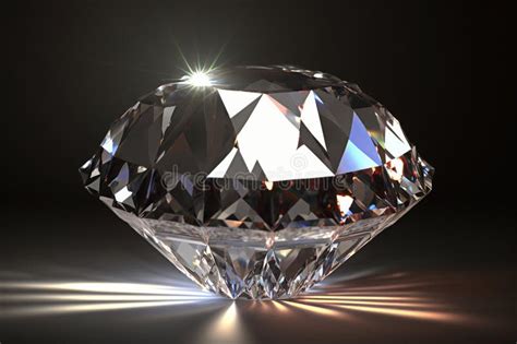 A Sparkling Diamond On The Black Background Realistic Generated Ai