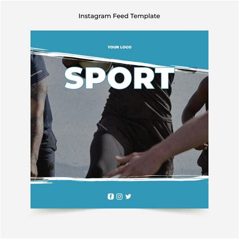 Premium Vector Feed Instagram Template Sport Activity