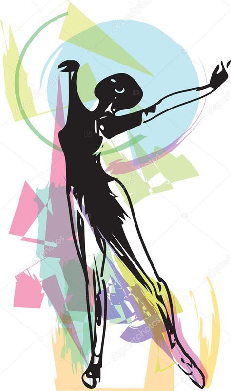 Drawing Of Abstract Ballerina Dancing Stock Vector Image By ©aroas