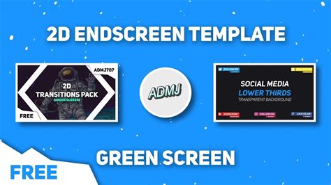 Free 2d Endscreen Template Green Screen After Effects Sony Vegas