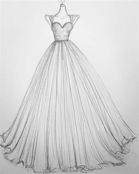 Dress Drawing Sketches Pencil Dresssyari Dresser Dressy Design De
