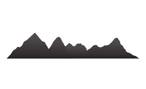 Mountain Silhouettes Overlook Vector Rocky Hills Terrain ...