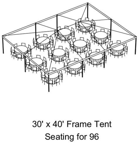 30 X 40 Tent Layout And Seats 96 35u0027x40u0027hex Sc 1 St Broadway