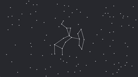 8k Sagittarius Minimalism Stars Line Art Constellations 8k