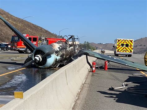 Vintage Plane Crash Lands On California Freeway Twitter