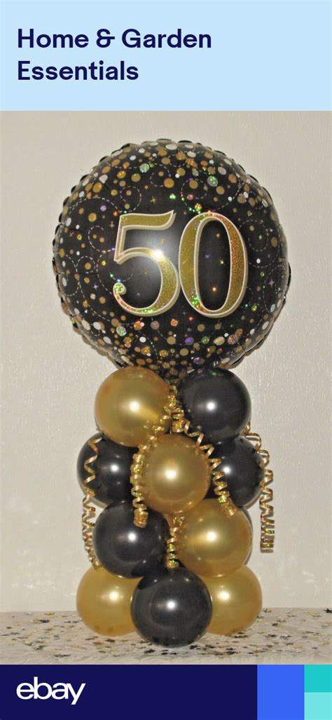 50th Birthday Age 50 Foil Balloon Display Table Centrepiece