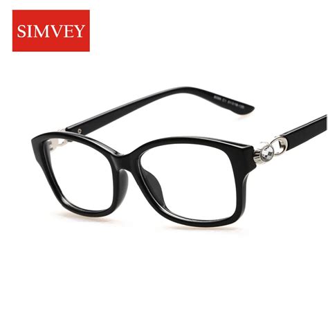 Simvey 2017 Fashion Womens Diamond Eyeglass Frames Retro Brand Designer Optical Eye Glasses