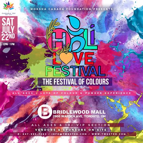 Holi Love Festival 2017 Toronto Tickets The Festival Of Colours