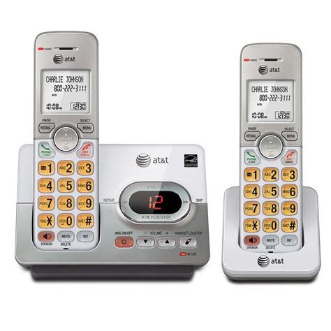 At And T 2 Handset Cordless Phone System With Caller Id And Call