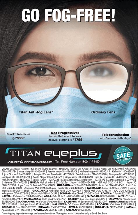 Titan Eyeplus Anti Fog Lens Ad Advert Gallery