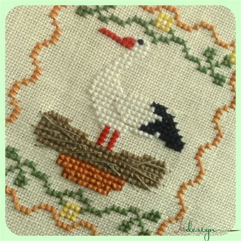My Little Stork Cross Stitch Pattern Etsy Stitch Patterns Cross