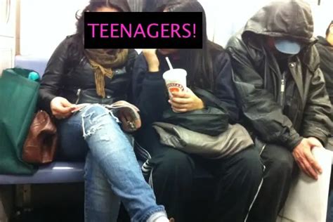 Teenagers Spotted On The Train Breaking Standard Subway Etiquette