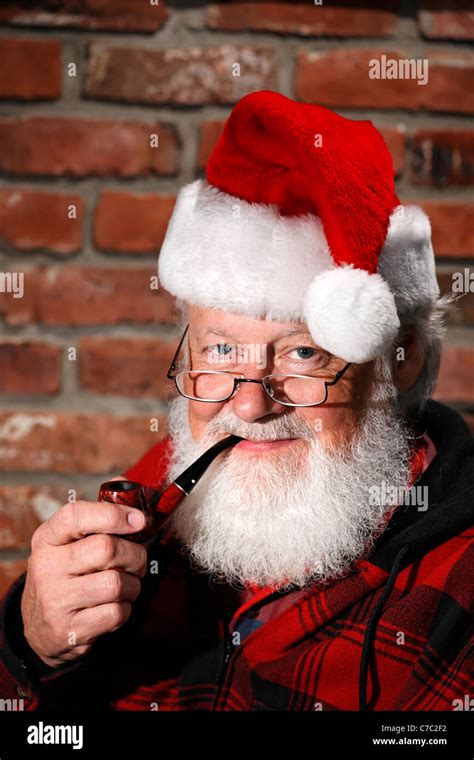 Santa Claus Smoking A Pipe