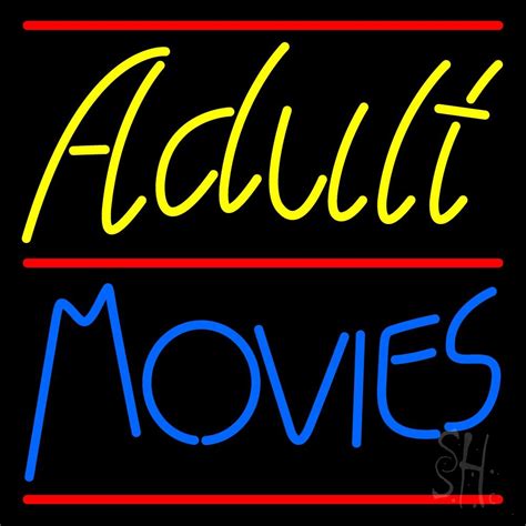 Yellow Adult Blue Movies Led Neon Sign Adult Neon Signs