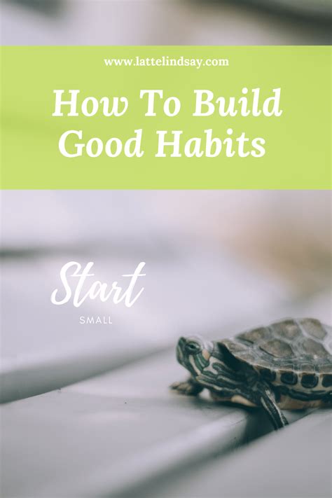 How To Build Good Habits Latte Lindsay