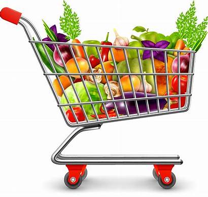 Clipart Grocery Trolley Shopping Supermarket Transparent Icon