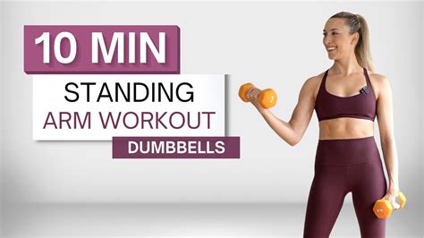 Min Standing Arm Workout With Dumbbells Upper Body No Pushups