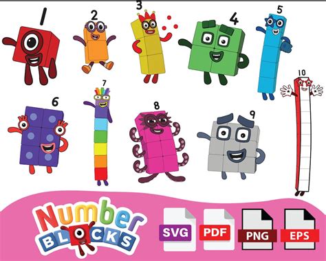 Number Blocks SVG Pack Numberblocks SVG Png Pdf Eps Number Blocks Birthday Etsy New Zealand