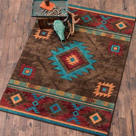 Black Forest Decor Whiskey River Turquoise Rug 5 X 8 Home And Kitchen