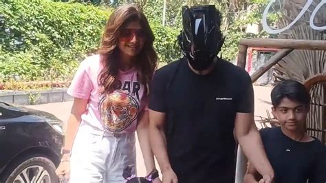 Raj Kundra Covers His Face With A Black Full Face Mask As He Steps Out