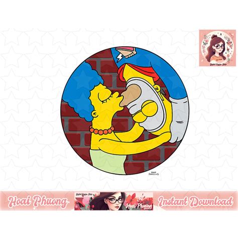 The Simpsons Marge And Homer Pie Man Upside Down Kiss Png I Inspire