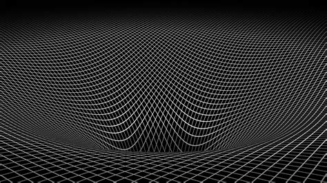 Abstract Black And White Gravity Hole 3d Warped Wallpaper