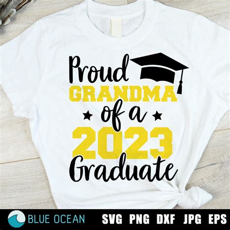 Proud Grandma Of A 2023 Graduate Svg Class Of 2023 Etsy