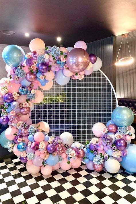 Balloons Are Arranged In The Shape Of An Arch