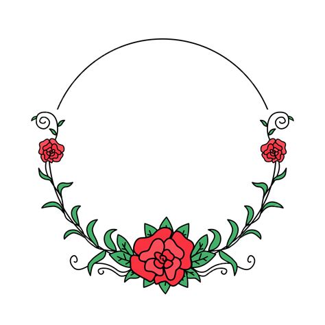 Frame Bunga Mawar Transparant Bunga Mawar Merah Bingkai Mawar Merah